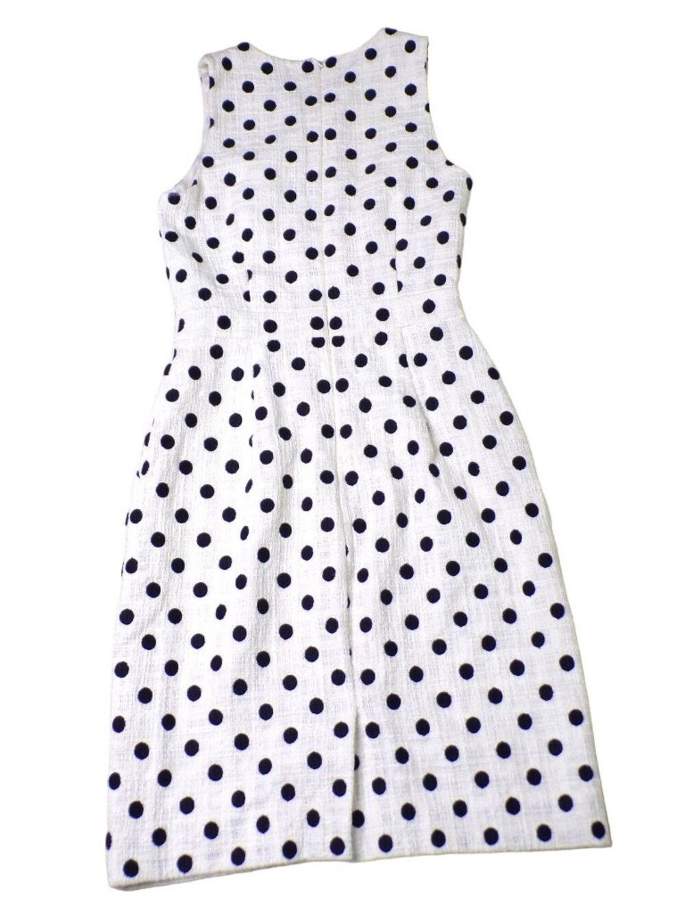 πJ CREW Polka Dot Textured Sheath Dress Black White Size 0 #G3726 - Picture 11 of 11